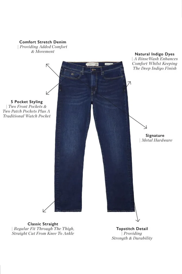 Men Classic Straight Jean Washed Indigo Holland Cooper Jeans Men Classic Straight Jean Washed Indigo Holland Cooper Jeans