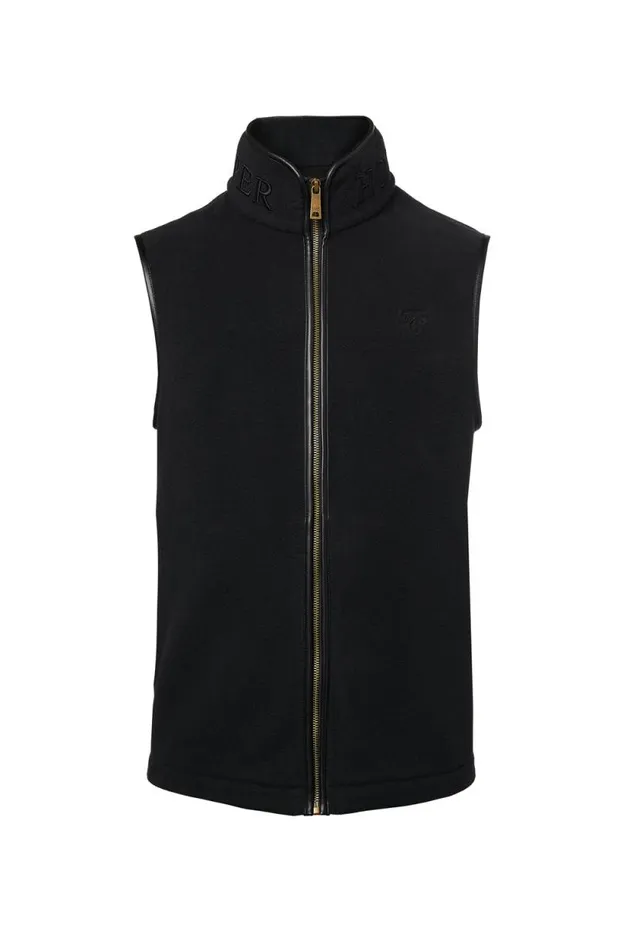 Men Country Fleece Gilet Black Holland Cooper Gilets