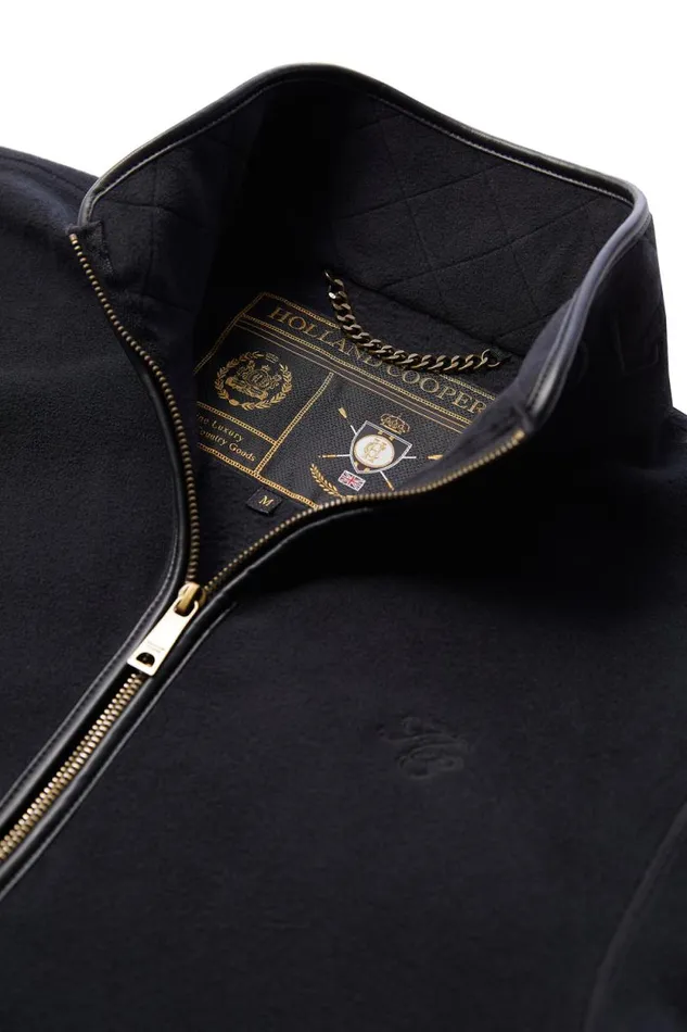 Men Country Fleece Jacket Black Holland Cooper Fleeces