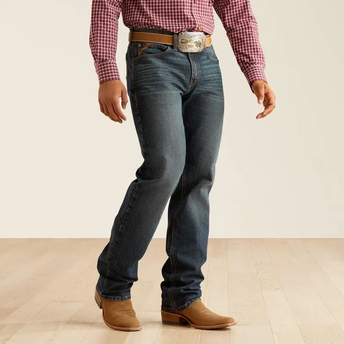 Men Denim Ariat M2 Traditional Relaxed Stretch Pro Series Ray Boot Cut Jean Atlas