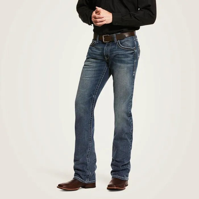 Men Denim Ariat M5 Slim Stretch Adkins Stackable Straight Leg Jean Lennox