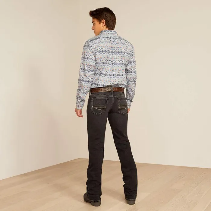 Men Denim Ariat M7 Slim Onyx Straight Leg Jeans Ebony Black Men Denim Ariat M7 Slim Onyx Straight Leg Jeans Ebony Black