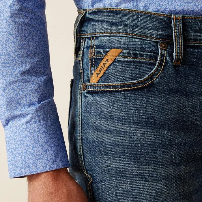Men Denim Ariat M8 Modern Miles Straight Leg Jeans Carlos Men Denim Ariat M8 Modern Miles Straight Leg Jeans Carlos