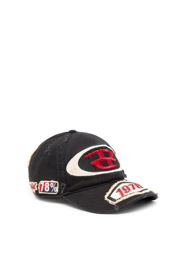 Men Diesel Caps Hats and Scarves CBRAFF Black