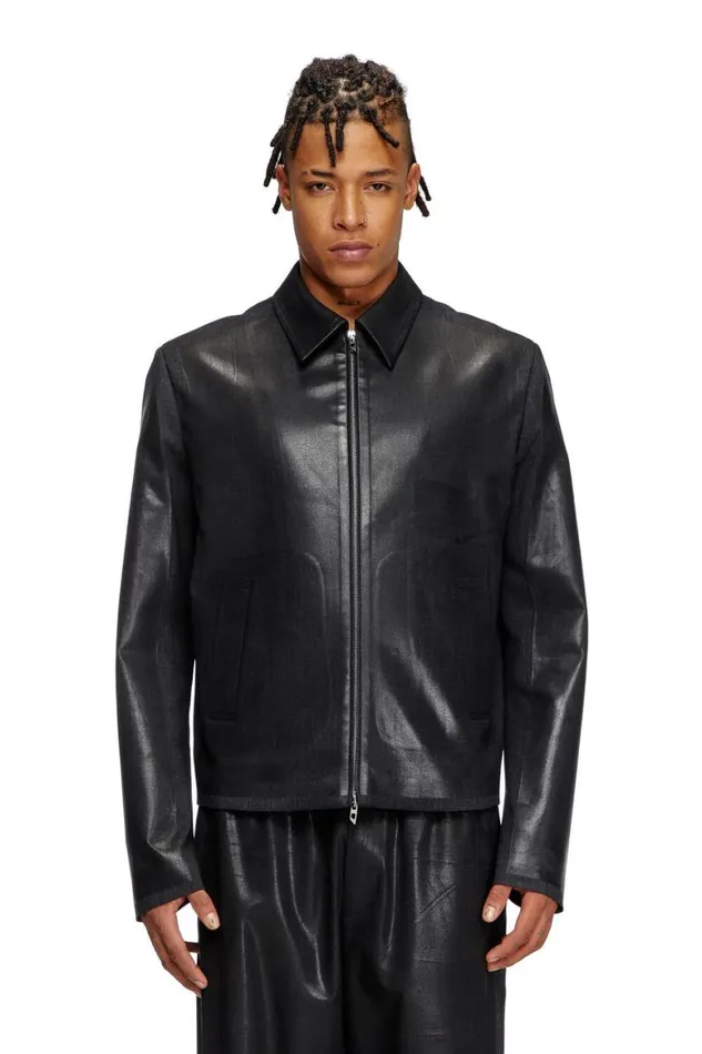 Men Diesel Jackets JKANE Black Men Diesel Jackets JKANE Black
