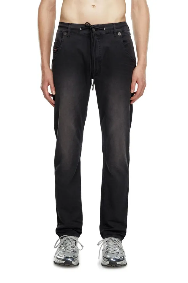 Men Diesel Jeans Regular 2030 DKrooley Joggjeans 0670M Black Men Diesel Jeans Regular 2030 DKrooley Joggjeans 0670M Black