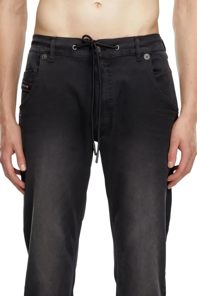Men Diesel Jeans Regular 2030 DKrooley Joggjeans 0670M Black Men Diesel Jeans Regular 2030 DKrooley Joggjeans 0670M Black