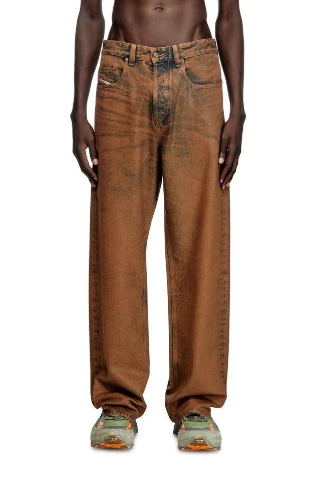 Men Diesel Jeans Relaxed Jeans 2001 DMacro 09K82 Brown Men Diesel Jeans Relaxed Jeans 2001 DMacro 09K82 Brown