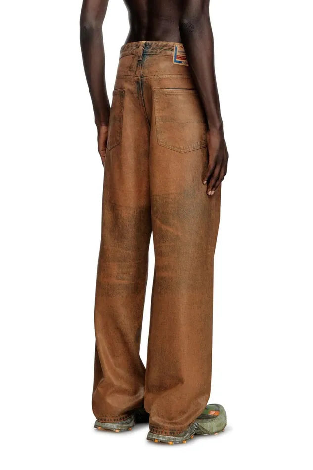 Men Diesel Jeans Relaxed Jeans 2001 DMacro 09K82 Brown Men Diesel Jeans Relaxed Jeans 2001 DMacro 09K82 Brown
