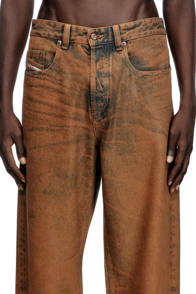 Men Diesel Jeans Relaxed Jeans 2001 DMacro 09K82 Brown Men Diesel Jeans Relaxed Jeans 2001 DMacro 09K82 Brown