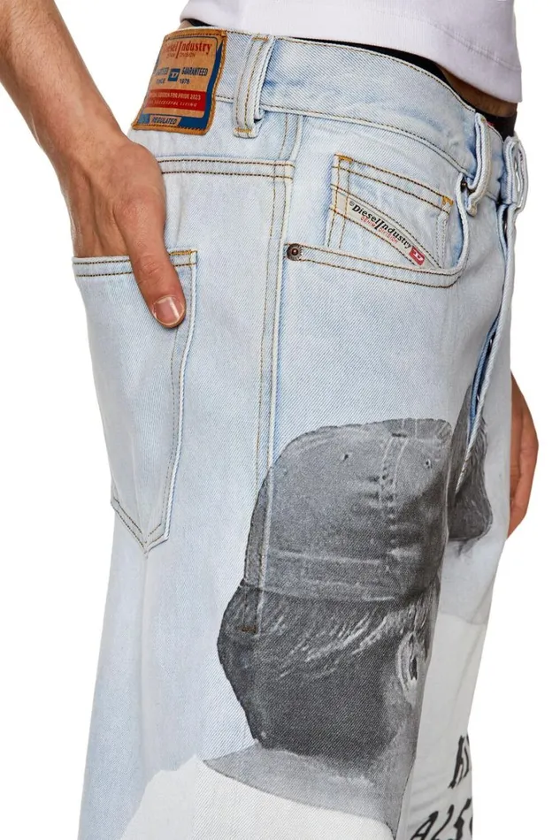 Men Diesel Jeans Straight Jeans 2010 DMacs 007U4 Light Blue Men Diesel Jeans Straight Jeans 2010 DMacs 007U4 Light Blue