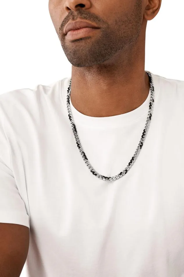 Men Diesel Jewelry DX1499 Silverblack Men Diesel Jewelry DX1499 Silverblack
