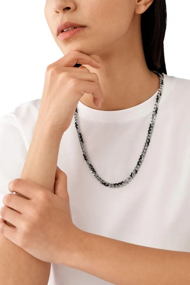 Men Diesel Jewelry DX1499 Silverblack Men Diesel Jewelry DX1499 Silverblack