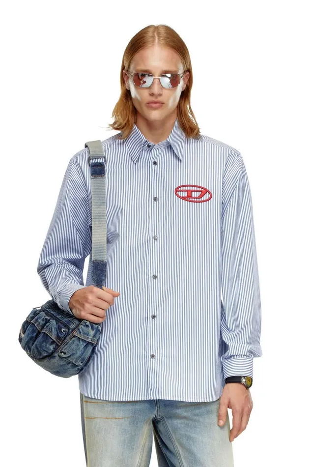 Men Diesel Shirts SSIMPLYE Blue Men Diesel Shirts SSIMPLYE Blue