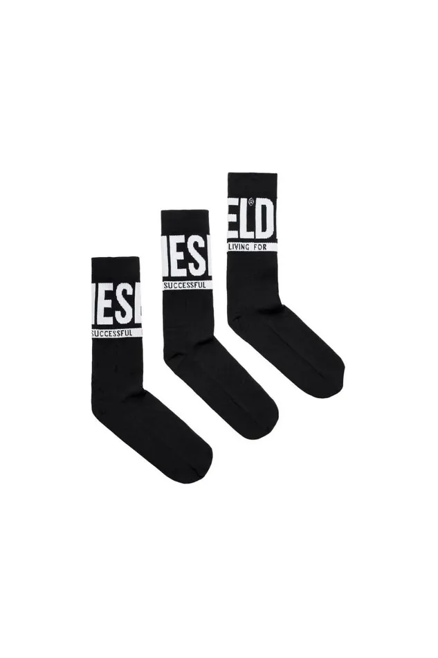 Men Diesel Socks SKMRAYTHREEPACK Black