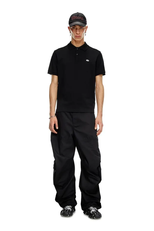 Men Diesel TShirts and Polos TREJUSTDOVALPJ Black