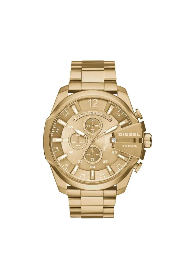 Men Diesel Watches DZ4360 MEGA CHIEF Gold