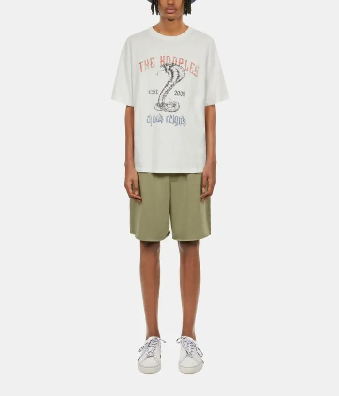 Men Ecru Tshirt With Chaos Snake Serigraphy THE KOOPLES Tshirts
