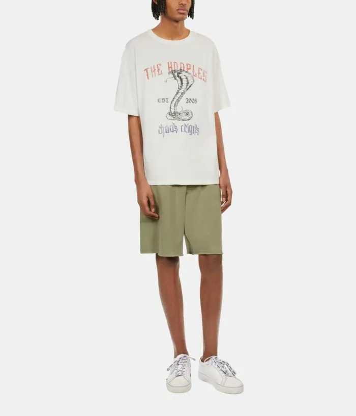 Men Ecru Tshirt With Chaos Snake Serigraphy THE KOOPLES Tshirts