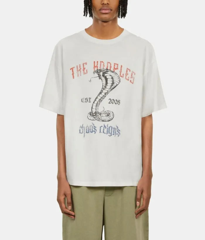 Men Ecru Tshirt With Chaos Snake Serigraphy THE KOOPLES Tshirts