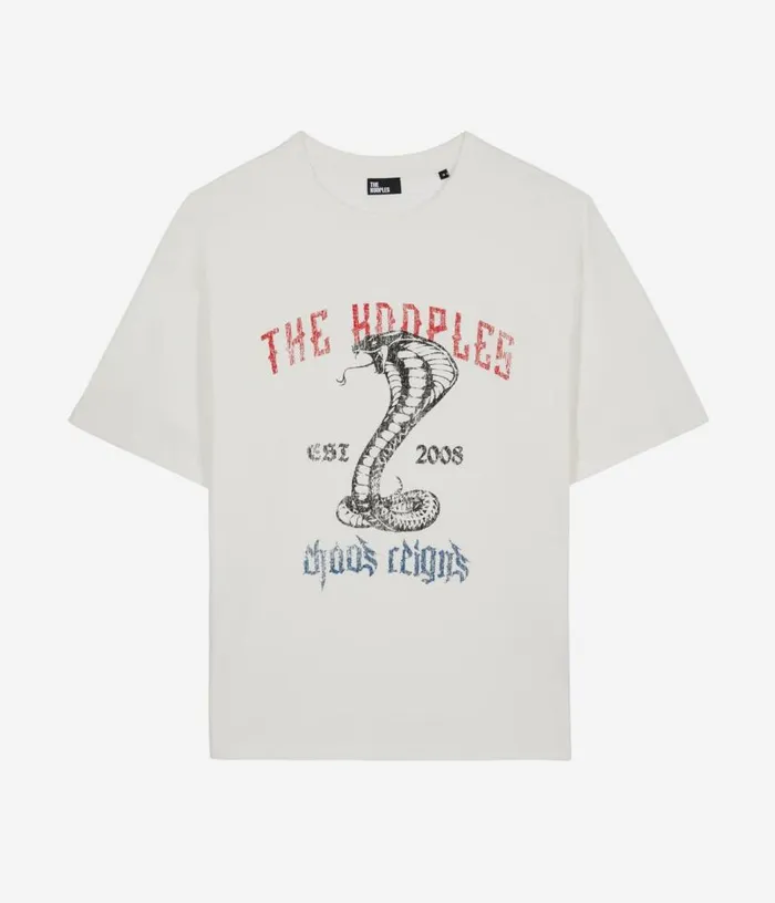 Men Ecru Tshirt With Chaos Snake Serigraphy THE KOOPLES Tshirts