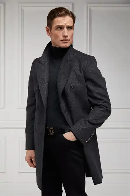 Men Fine Roll Neck Knit Charcoal Holland Cooper Knitwear Men Fine Roll Neck Knit Charcoal Holland Cooper Knitwear