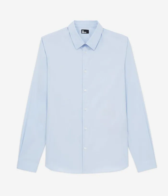 Men Formal Blue Poplin Shirt THE KOOPLES Shirts