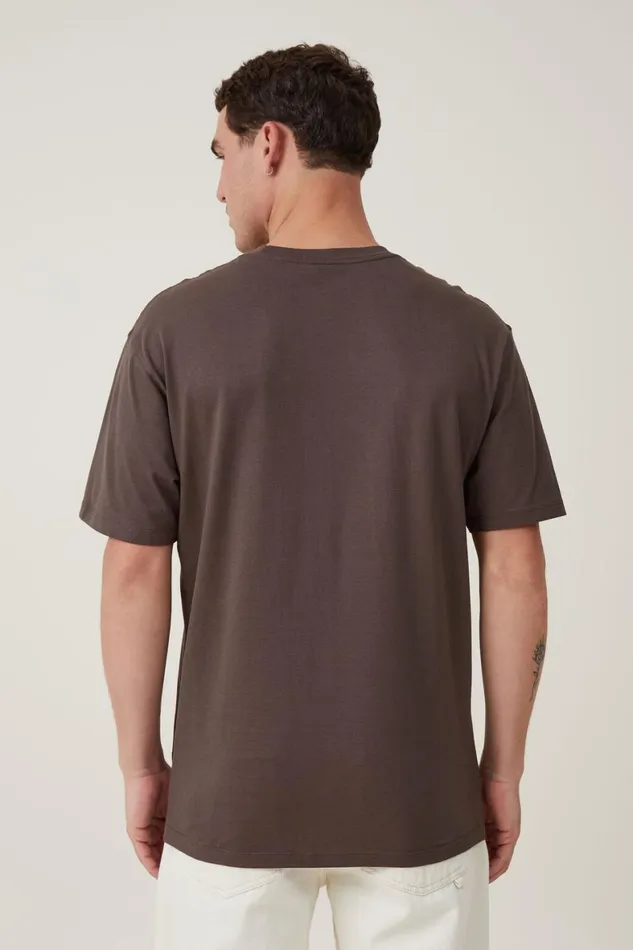 Men Graphic TShirts Cotton On Easy TShirt Ashen Browndreamstate