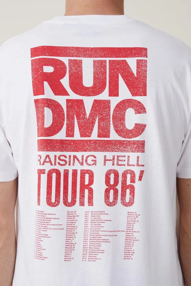 Men Graphic TShirts Cotton On Loose Fit Music TShirt Lcn Mt Whiterun Dmctour 86