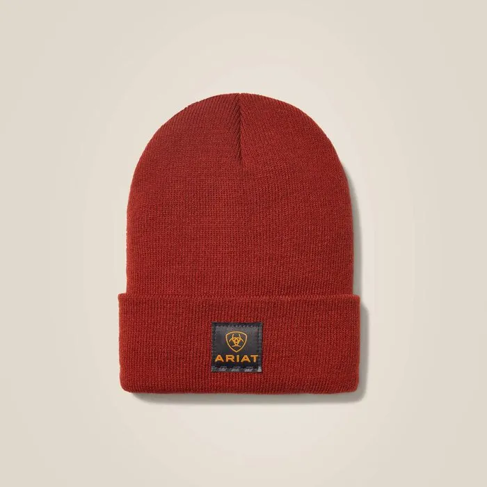 Men Hats and Beanies Ariat Rebar Watch Cap Rust