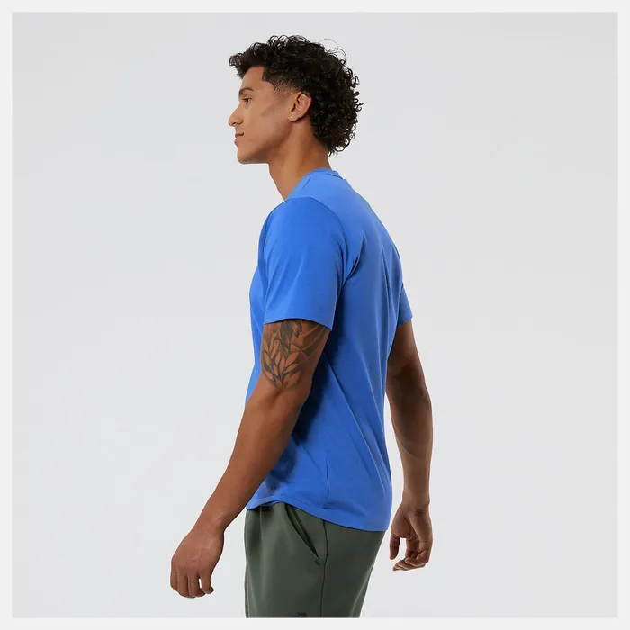 Men Heathertech Tee Marine Blue New Balance Shirts Men Heathertech Tee Marine Blue New Balance Shirts