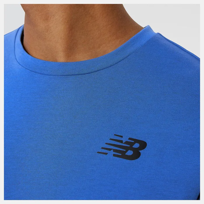 Men Heathertech Tee Marine Blue New Balance Shirts Men Heathertech Tee Marine Blue New Balance Shirts