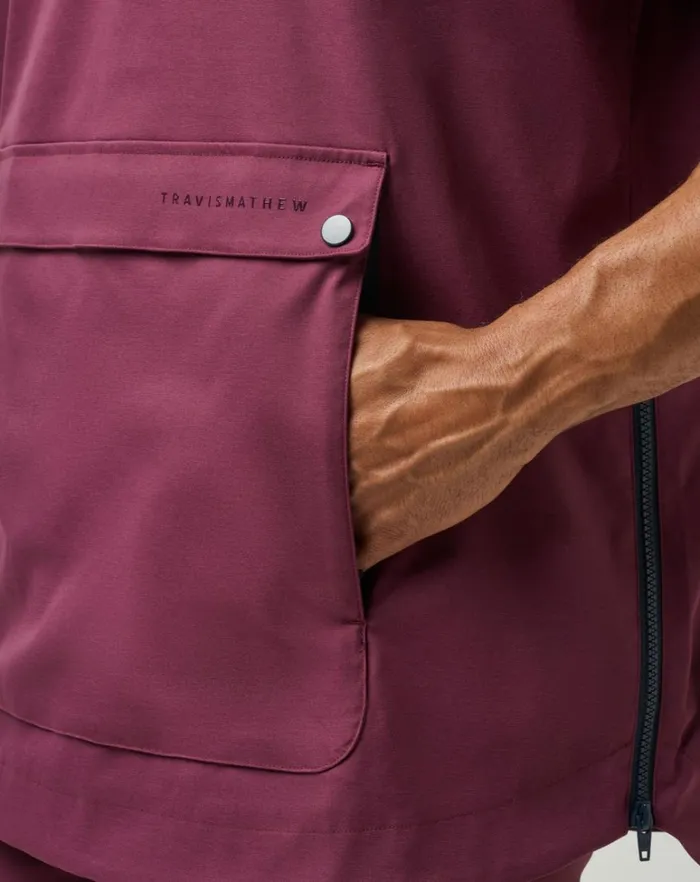 Men Hoodies and Sweatshirts TravisMathew SPORT MODE HOODIE Mauve Wine Men Hoodies and Sweatshirts TravisMathew SPORT MODE HOODIE Mauve Wine