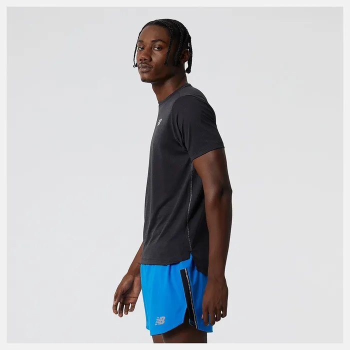 Men Impact Run Short Sleeve Black New Balance Shirts Men Impact Run Short Sleeve Black New Balance Shirts