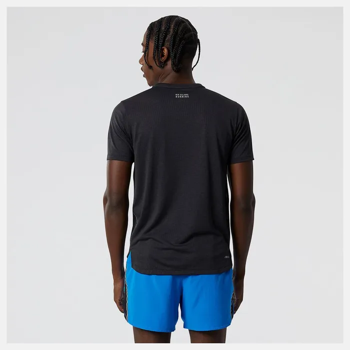 Men Impact Run Short Sleeve Black New Balance Shirts Men Impact Run Short Sleeve Black New Balance Shirts