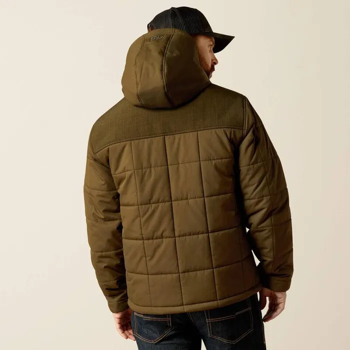 Men Jackets and Vests Ariat Crius Hooded Insulated Jacket Relicrelic Heather Men Jackets and Vests Ariat Crius Hooded Insulated Jacket Relicrelic Heather
