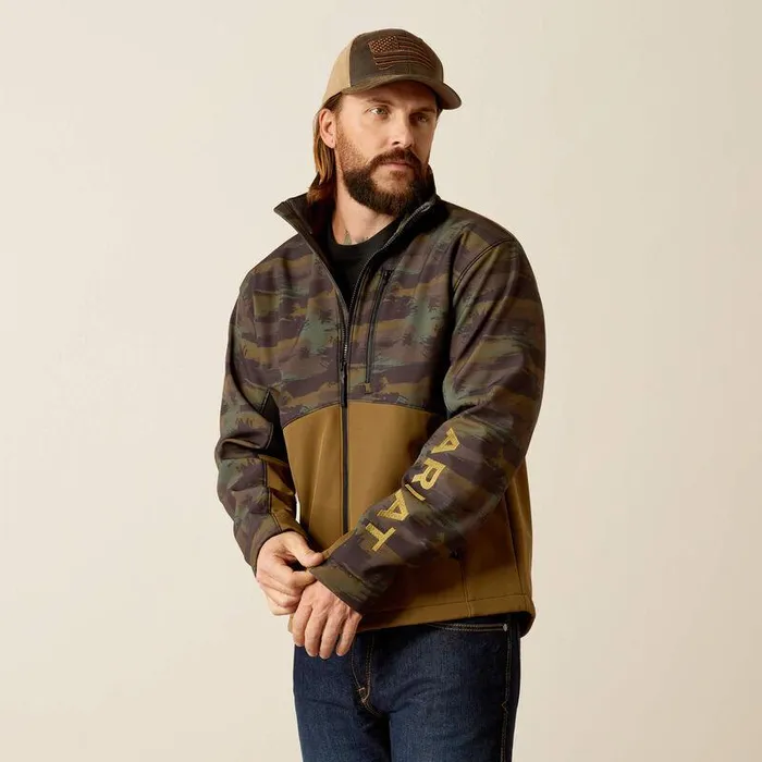 Men Jackets and Vests Ariat Logan Softshell Jacket Beech Camo