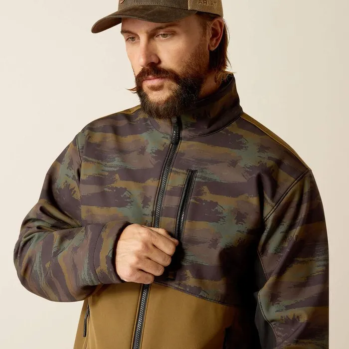 Men Jackets and Vests Ariat Logan Softshell Jacket Beech Camo Men Jackets and Vests Ariat Logan Softshell Jacket Beech Camo