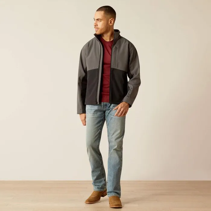 Men Jackets and Vests Ariat Logan Softshell Jacket Grey Men Jackets and Vests Ariat Logan Softshell Jacket Grey