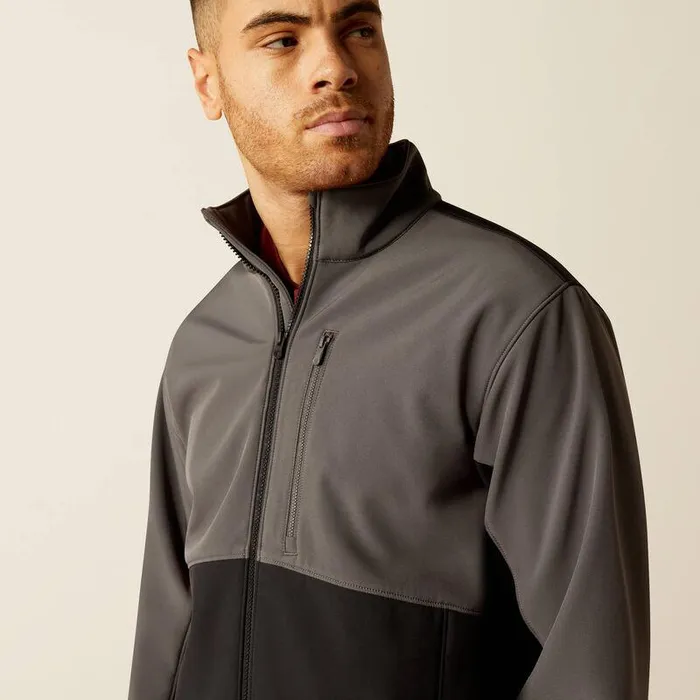 Men Jackets and Vests Ariat Logan Softshell Jacket Grey Men Jackets and Vests Ariat Logan Softshell Jacket Grey