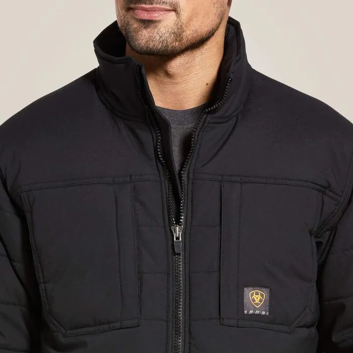 Men Jackets and Vests Ariat Rebar Valiant Stretch Canvas Water Resistant Insulated Jacket Black Men Jackets and Vests Ariat Rebar Valiant Stretch Canvas Water Resistant Insulated Jacket Black