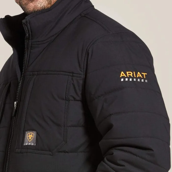 Men Jackets and Vests Ariat Rebar Valiant Stretch Canvas Water Resistant Insulated Jacket Black Men Jackets and Vests Ariat Rebar Valiant Stretch Canvas Water Resistant Insulated Jacket Black
