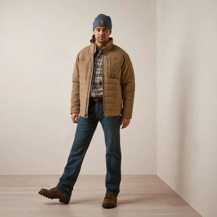Men Jackets and Vests Ariat Rebar Valiant Stretch Canvas Water Resistant Insulated Jacket Rebar Khaki Heather Men Jackets and Vests Ariat Rebar Valiant Stretch Canvas Water Resistant Insulated Jacket Rebar Khaki Heather