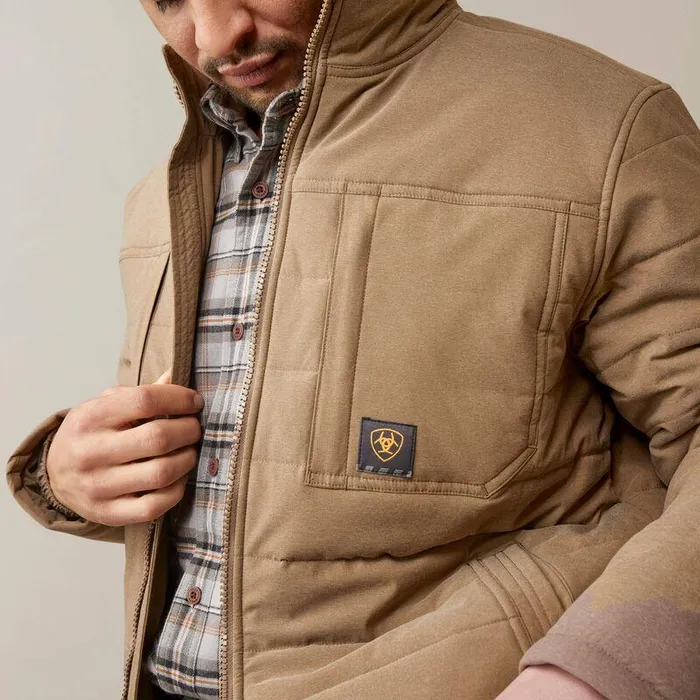Men Jackets and Vests Ariat Rebar Valiant Stretch Canvas Water Resistant Insulated Jacket Rebar Khaki Heather Men Jackets and Vests Ariat Rebar Valiant Stretch Canvas Water Resistant Insulated Jacket Rebar Khaki Heather