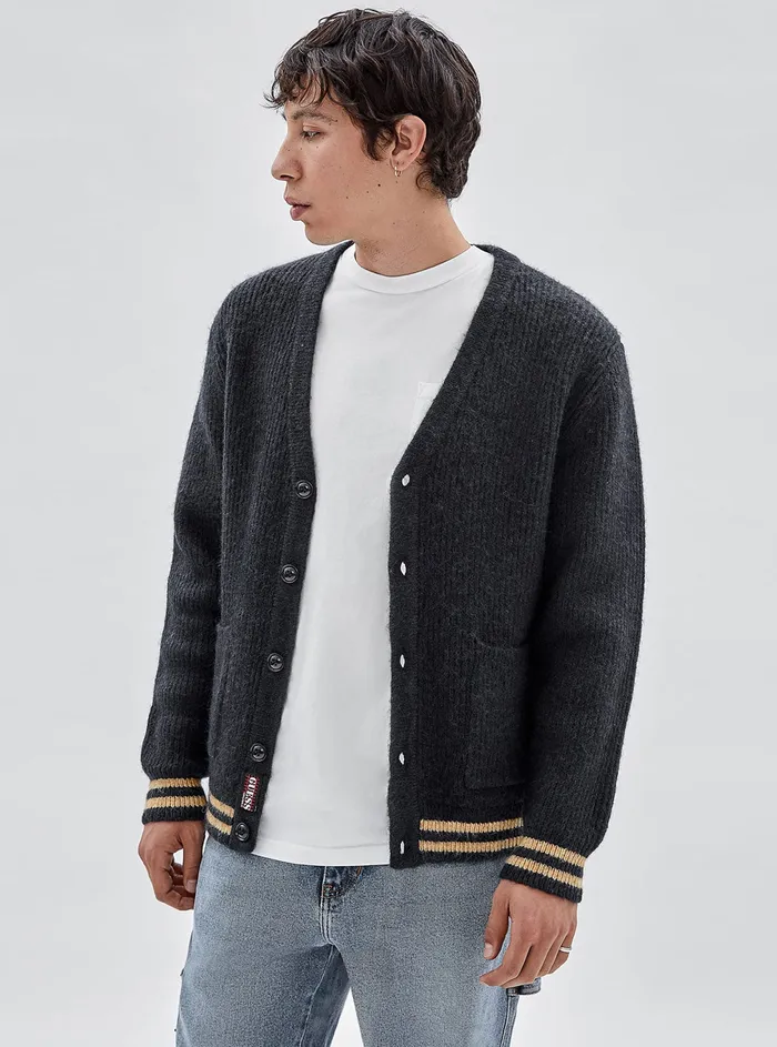 Men Jackets GUESS Guess Originals Blue Luka Cardigan Men Jackets GUESS Guess Originals Blue Luka Cardigan