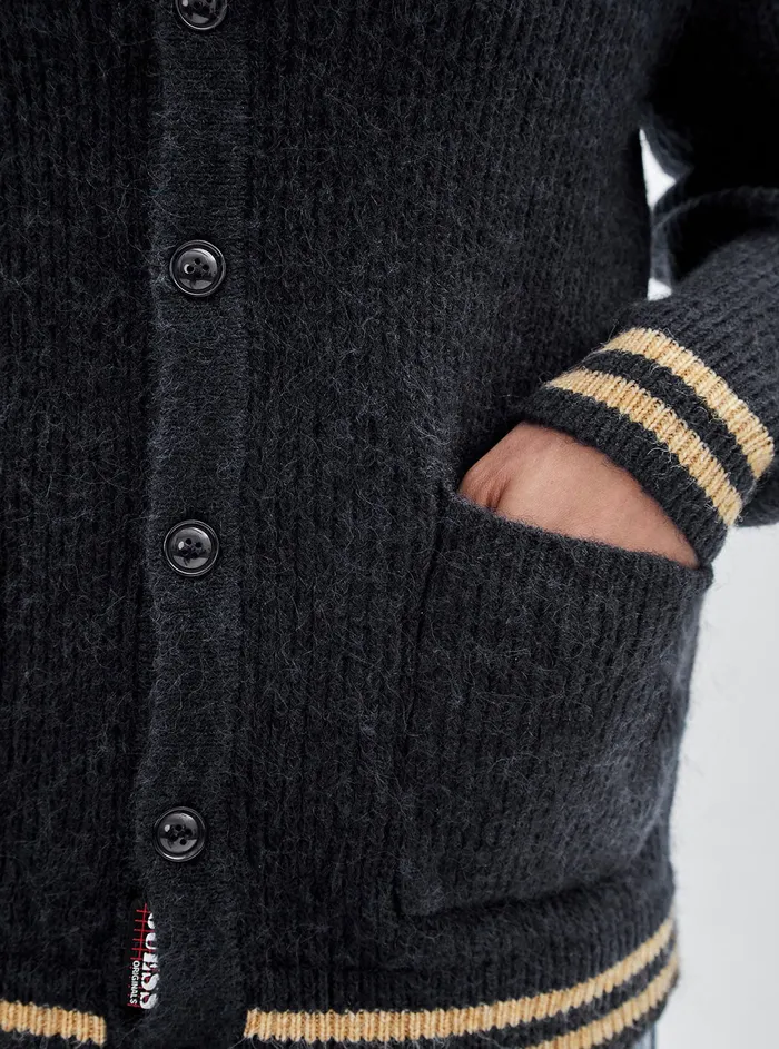 Men Jackets GUESS Guess Originals Blue Luka Cardigan Men Jackets GUESS Guess Originals Blue Luka Cardigan