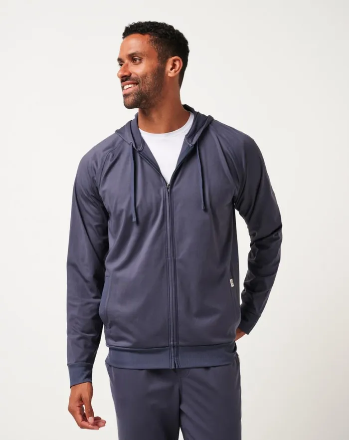 Men Jackets TravisMathew CLOUD TRACK JACKET Navy