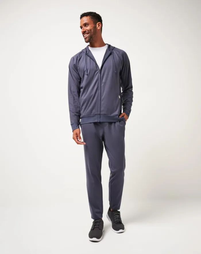 Men Jackets TravisMathew CLOUD TRACK JACKET Navy Men Jackets TravisMathew CLOUD TRACK JACKET Navy