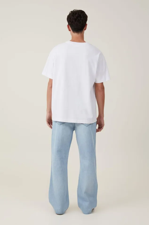 Men Jeans Cotton On Relaxed Boot Cut Jean Malibu Blue