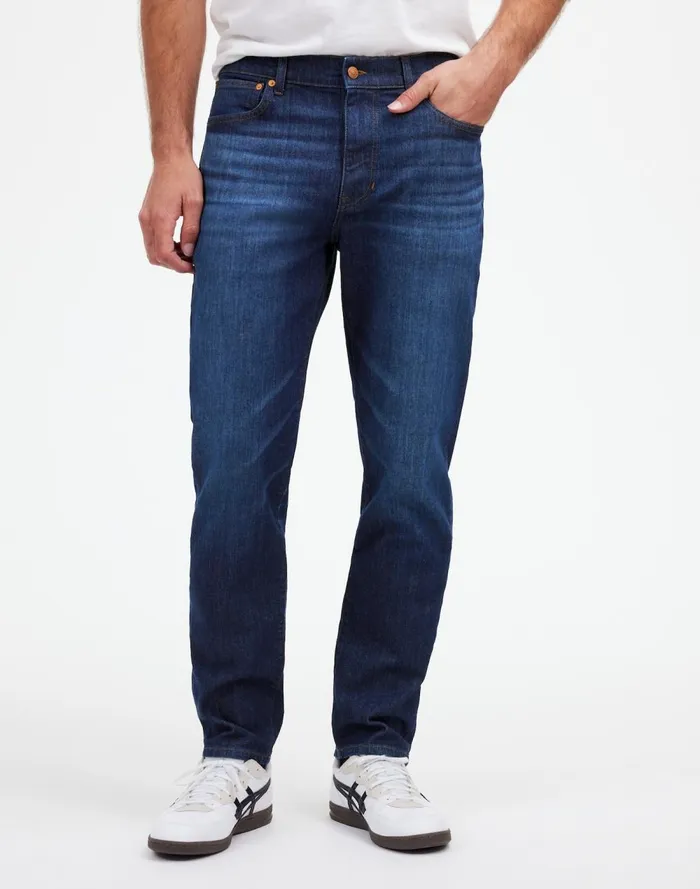 Men Jeans Madewell Relaxed Taper Jeans Limestone Wash